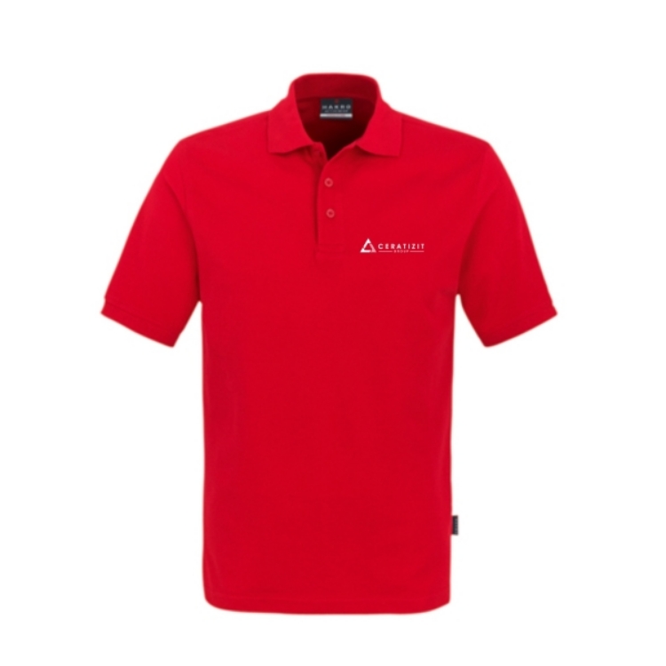Bild von Polo-Shirt  (Rot / Herren / Logo: GROUP)